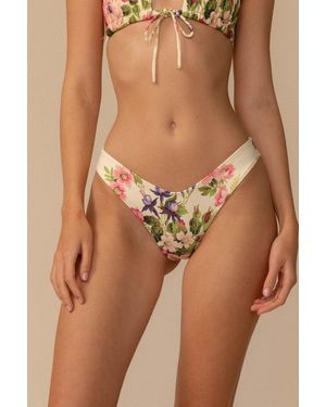 Montce Bouquet Lulu Zig-Zag Stitch Bikini Bottom - Brown