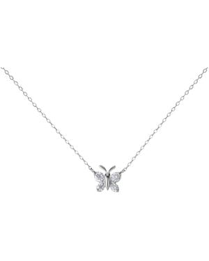 BLOOMTINE | Earth Angel HQ Enchanting Flutterfly Sterling Butterfly Necklace - Metallic