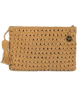 Springmoonatelier Cream Clucht Handbags - Natural