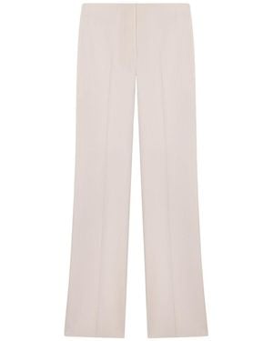 Nocturne Neutrals High Waist Slit Hem Pants - White