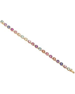 Arte Madrid Gemma Chromatic Tennis Bracelet - Metallic