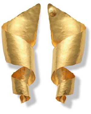 EVA REMENYI Rustic Twisted Small Earrings - Metallic