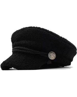 Chanel Joan Elkayam Boucle Baker Boy Hat - Black