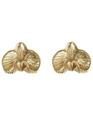Agora Jewellery Orchid Earrings - Metallic