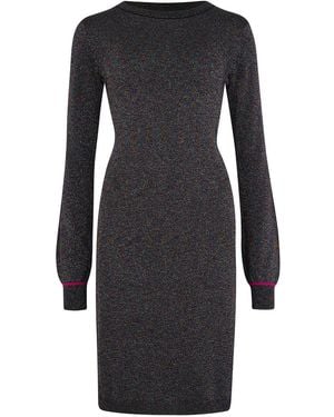 Sugarhill Kyra Sparkly Knitted Short Dress - Black