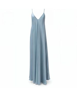 Janara Jones Sky Mariella Satin Maxi Dress - Blue