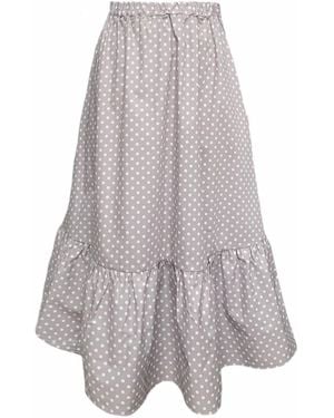 Frock Tales Boho Midi Skirt With Pockets - Grey