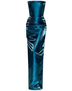 Moda Glam Talia Strapless Corset Gown - Blue