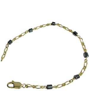 Tg-Jewellery by Tamara Gervasio Hematite Figaro Chain Bracelet - Metallic