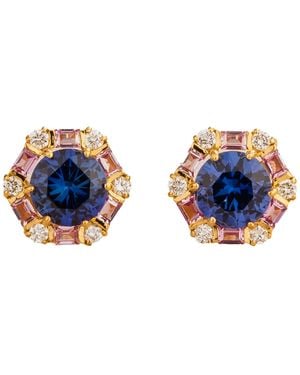 Juvetti Melba Earrings Sapphires, Sapphire & Diamond - Blue