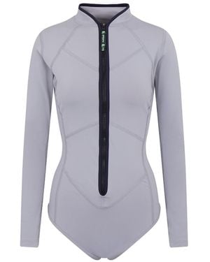 NUMBAT Carla Zipper Swimsuit With Long Sleeves - Blue