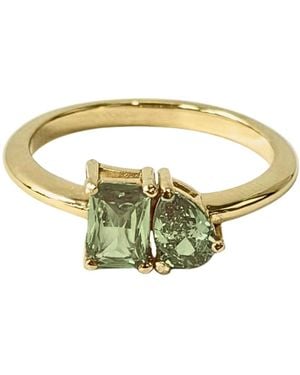 Belinda Jewelz Toi Et Moi Peridot Birthstone Ring - Metallic