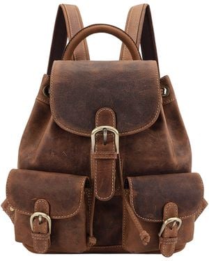 Lloyd Baker Camelia Leather Backpack - Brown