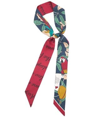 Lost Pattern El Amor Silk Twilly Neck Bow - Red