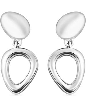 Lucy Quartermaine Volcan Stud Drop Earrings - Metallic