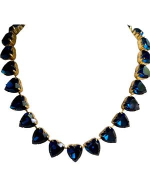 Laura Gray Grace Dark Heart Necklace - Blue