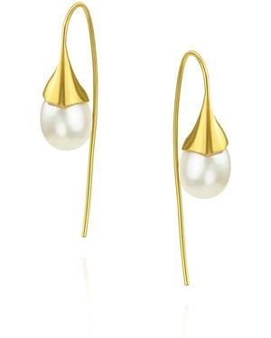MOUNIR LONDON Pearl Tulip Drop Earrings - Metallic