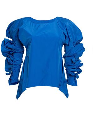 Bianca Popp Ribbon Wrapped Blouse - Blue