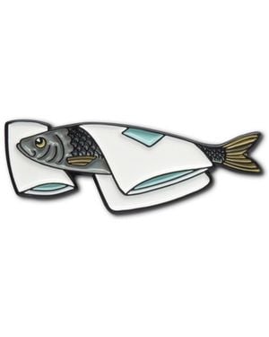 Make Heads Turn Enamel Pin Herring Under A Blanket - Multicolour