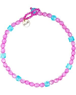 Tillie Beads Fuchsia Daily Wear Carnival Bead Necklace - Pink