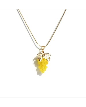 I'MMANY LONDON Very Grapeful Gemstone Grape Pendant Necklace - Metallic