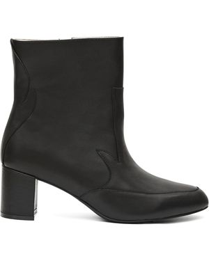 Aji Nappa Flame Ankle Boot - Black