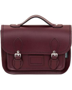 Zatchels Leather Midi Satchel - Purple