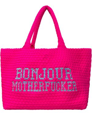 Lilly Loves Bonjour Motherfucker Neon Bag - Pink