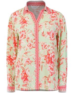 Raishma Floral Viscose Button-Up Shirt - Pink