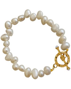 Martina Rozenberg Smira Jewelry Irregular Pearl Bracelet - Metallic