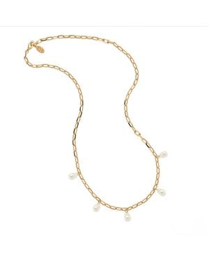 Emma Holland Jewellery Baroque Pearl Droplet Necklace - Metallic