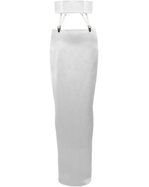 Vestiaire d'un Oiseau Libre Silk Suspender Skirt - White