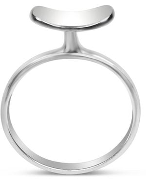 Bellus Domina Sterling Abstract Minimalist Ring - Metallic