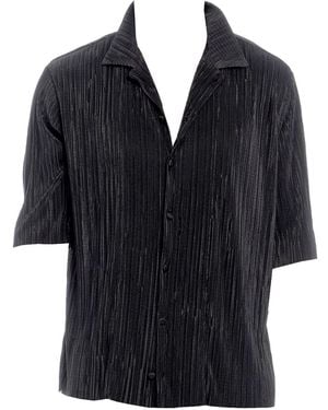 Maison Bogomil Short-Sleeved Pleated Shirt - Black