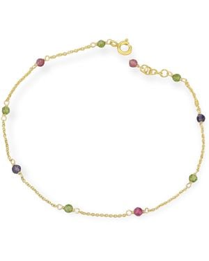 MOUNIR LONDON Multicoloured Beaded Anklet - Metallic