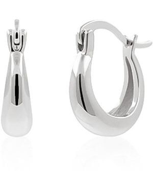 Cote Cache Mini Creole Hoop Earring - Metallic
