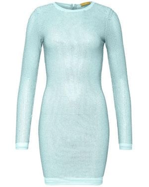Cioccolato Couture Kelly Crystal Mini Dress Mint - Blue