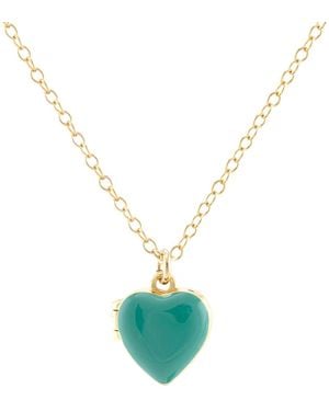 Kris Nations Enamel Heart Locket - White