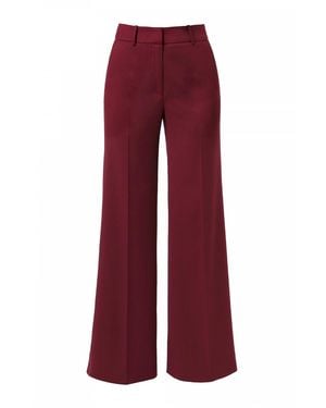 AGGI by HALEWSKI Franzi Burgundy Wine Wide Leg Pants - Red