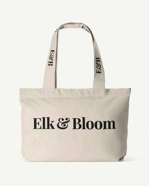 Elk & Bloom Large Chunky Everyday Neutral Tote Bag - Natural