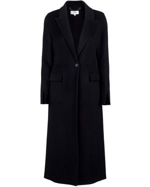 Guards London Guilia Single Breasted Wool Cashmere Coat - Black