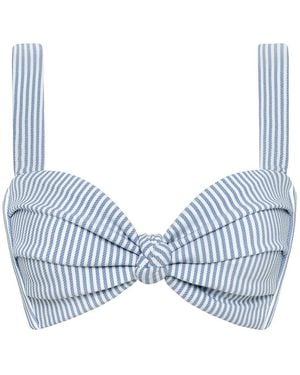 Montce Classic Stripe Hayden Bikini Top - Blue