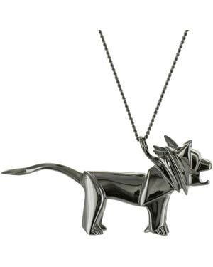 Origami Jewellery Lion Necklace - Black