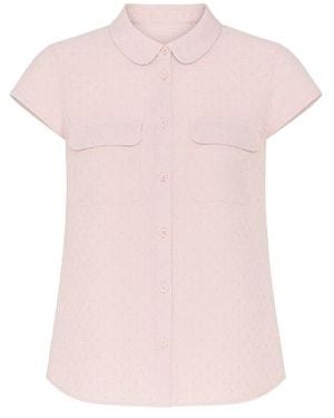 Conquista Short Sleeve Poplin Blouse - Pink