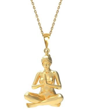 Nowart Jewelry Sukhasana Pose Yoga Necklace - Metallic