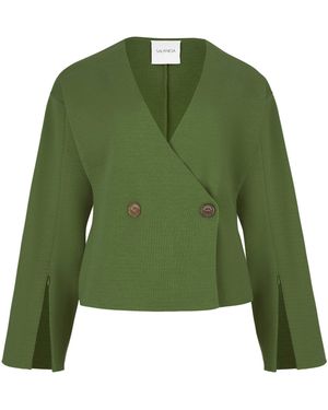 SALANIDA Galante Knitted 100% Merino Blazer - Green