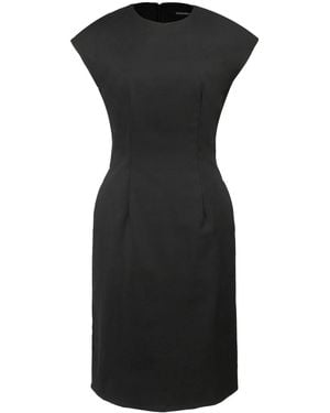 Smart and Joy Minimalist Tailor Dress - Black
