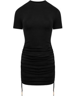 Mandragora Fitted Dress With Adjustable Length - Black