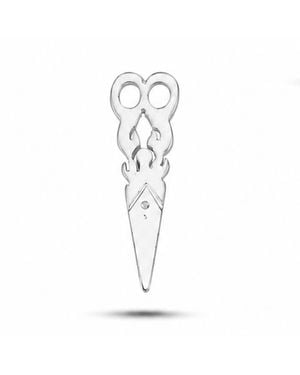 Ecce | Artisan Diamonds 925K Sterling Scissors Mini Pin - Metallic