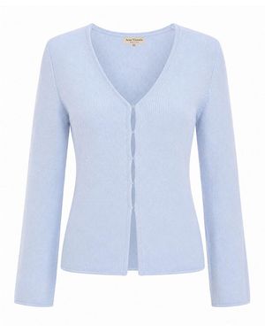 Anse Victorin Letizia Silk Cashmere Cardigan Light - Blue